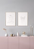 sitting woman pose line art poster